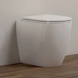 Vaso filomuro WC singolo Azzurra Comoda + sedile copri WC bianco