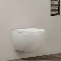 Vaso sospeso Azzurra Serie Comoda in ceramica con copri wc