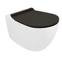 Sedile copriwc SoftClose antracite opaco design slim - Vignoni di Simas