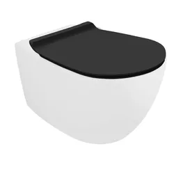 Sedile copriwc SoftClose nero opaco design slim - Vignoni di Simas