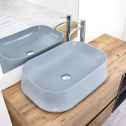 Bacinella d'appoggio da 60 cm rettangolare pervinca matt - Sharp di Simas