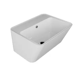 Lavabo moderno Wynn in ceramica bianco lucido 50x40x25 cm Colavene bacino ampio