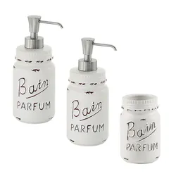 Set 3 accessori appoggio 2 dispenser e portaspazzolini - Catherine di Gedy