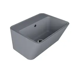 Tino Colavene lavabo/lavello grigio opaco per bagno lavanderia o esterno  sospeso o appoggio 60x50x30h cm