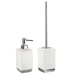 Set 2 accessori d'appoggio in ceramica bianco - Lucy di Gedy