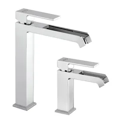 Coppia di miscelatori a cascata lavabo alto e bidet per piletta click clack Jacuzzi - Rubinetteria