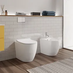 Sedile copriwc SoftClose bianco lucido per vaso serie Volga