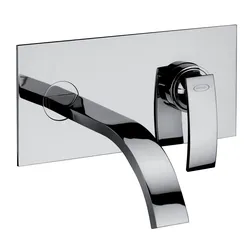 Miscelatore lavabo a muro con piastra cromato - Ray di Jacuzzi Rubinetteria