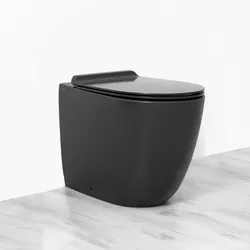 Vaso filomuro + sedile softclose 56 cm color antracite - Vignoni di Simas