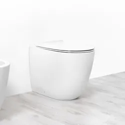 Vaso filomuro + sedile 56 cm color bianco opaco - Vignoni di Simas