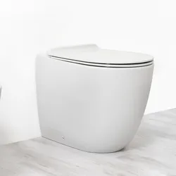 Vaso filomuro colorato + sedile 56 cm color tela opaco - Vignoni di Simas