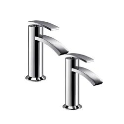 Coppia di miscelatori per lavabo e bidet serie Ray Jacuzzi - Rubinetteria arredo bagno moderno