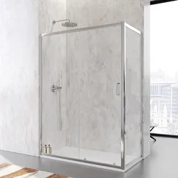 Box doccia 75x140 cm scorrevole vetro temperato 6mm trasparente 185h - Young