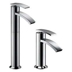 Coppia di miscelatori lavabo alto e bidet serie Ray Jacuzzi - Rubinetteria arredo bagno moderno