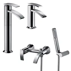 Set miscelatori lavabo alto bidet e vasca serie Ray Jacuzzi - Rubinetteria arredo bagno