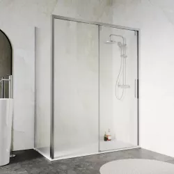 Mensola angolare per doccia con fissaggio a ventosa in acciaio cromato -  Dinamik