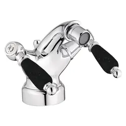 Miscelatore Fiore Coloniale Black per il bidet in ottone comrato e ceramica