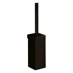 Portascopino a muro in acciaio inox nero opaco - Lounge di Gedy