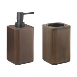 Set 2 accessori appoggio dispenser e portaspazzolini - Dafne di Gedy