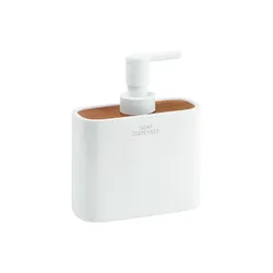 Dosasapone d'appoggio in bambù naturale e bianco - Ninfea  di Gedy