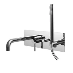 Miscelatore incasso doccia 2 uscite con deviatore in acciaio inox cromato - Light di Paffoni