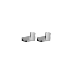 Set 2 appendini a muro in ottone e cromall cromo - Kent di Gedy