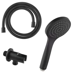 Set doccetta con supporto a a muro e flessibile nero opaco - Jacuzzi - Rubinetteria