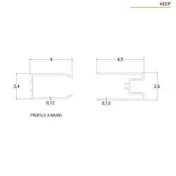 Box doccia 120 cm con anta girevole 45 cm vetro anticalcare