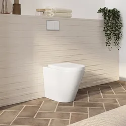 Vaso filomuro in ceramica lucida con sedile chiusura rallentata - Nile
