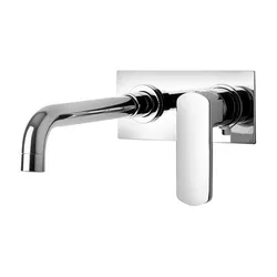 Miscelatore lavabo a muro con canna da 22 cm a piastra singola - Ovo di Paini