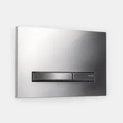 Placca doppio comando cromo spazzolato Geberit  per cassette da incasso Geberit - Sigma50 square