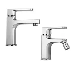 Miscelatori Paini Ovo lavabo + bidet cromo per pilette di scarico click clack