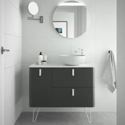 Mobile bagno portalavabo dx 120 in antracite opaco con specchio - Marea