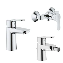 Set miscelatori GROHE Bauedge lavabo tg.S + bidet + esterno doccia in ottone