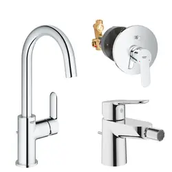 Miscelatori GROHE Bauedge lavabo tg.L + bidet + incasso doccia con deviatore