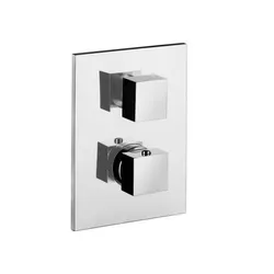 Miscelatore incasso doccia 2 uscite con leva cubo in acciaio inox cromato - Level di Paffoni
