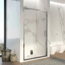 Nicchia doccia 100 cm scorrevole vetro temperato opaco profilo cromo 195h - Moritz