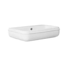 Lavabo monoforo da appoggio o sospeso Charme di Azzurra 68 cm in ceramica