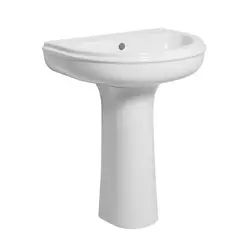 Lavabo in ceramica 70 cm con colonna Charme di Azzurra bianco lucido