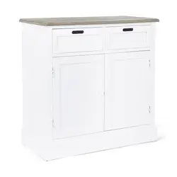 Cassettiera bianco in legno 47,5x128h cm - Amelia