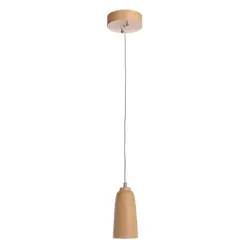 Lampadario in legno di faggio per luce led 8x18 cm arredo moderno casa o ufficio