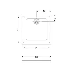 GEBERIT 45 piatto doccia in ceramica 80x100 - Rinaldi significa CASA,  sempre con la stessa passione da tre generazioni