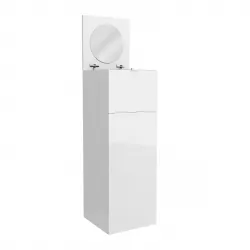 Colonna bagno sospesa 136h cm bianco lucido anta reversibile