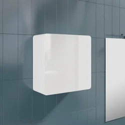 Pensile sospeso da bagno quadrato finitura bianco lucido - Marsiglia