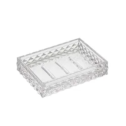 Portasapone in ABS bianco trasparente - Linea Milano