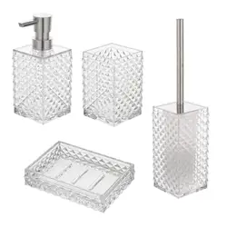 Set Completo Di Accessori Per il Bagno MILANO in Acrilico- OFFERTE