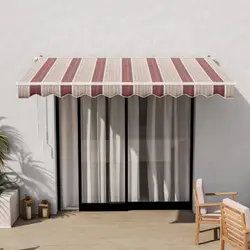 Tenda da sole motorizzata 300 cm estensione 200 cm marrone con interruttore