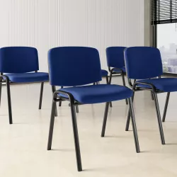 Sedia impilabile da ufficio o sala riunioni blu - Paz