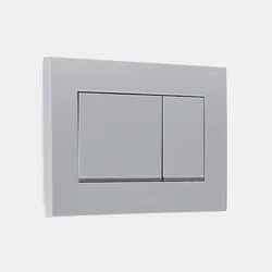 Placca di comando doppio tasto Geberit per Sigma 8 satinato e cromo - Sigma20 square