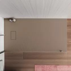 Piatto doccia 120x70 cm ultraslim riducibile cappuccino effetto pietra - Rok